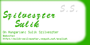 szilveszter sulik business card